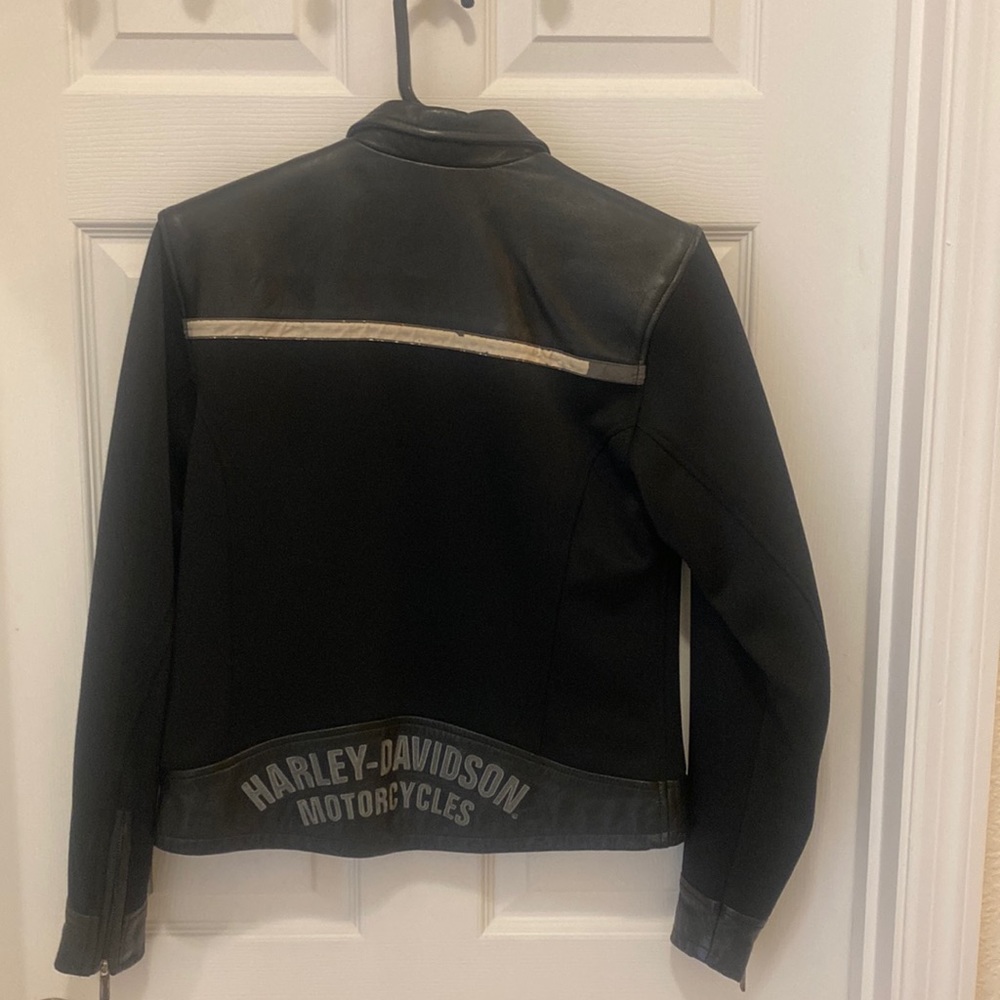 Vintage Authentic Harley Davidson Genuine Leather & Nylon Women’s Small Jacket